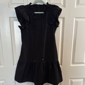 Elegant Black Ruffle Dress